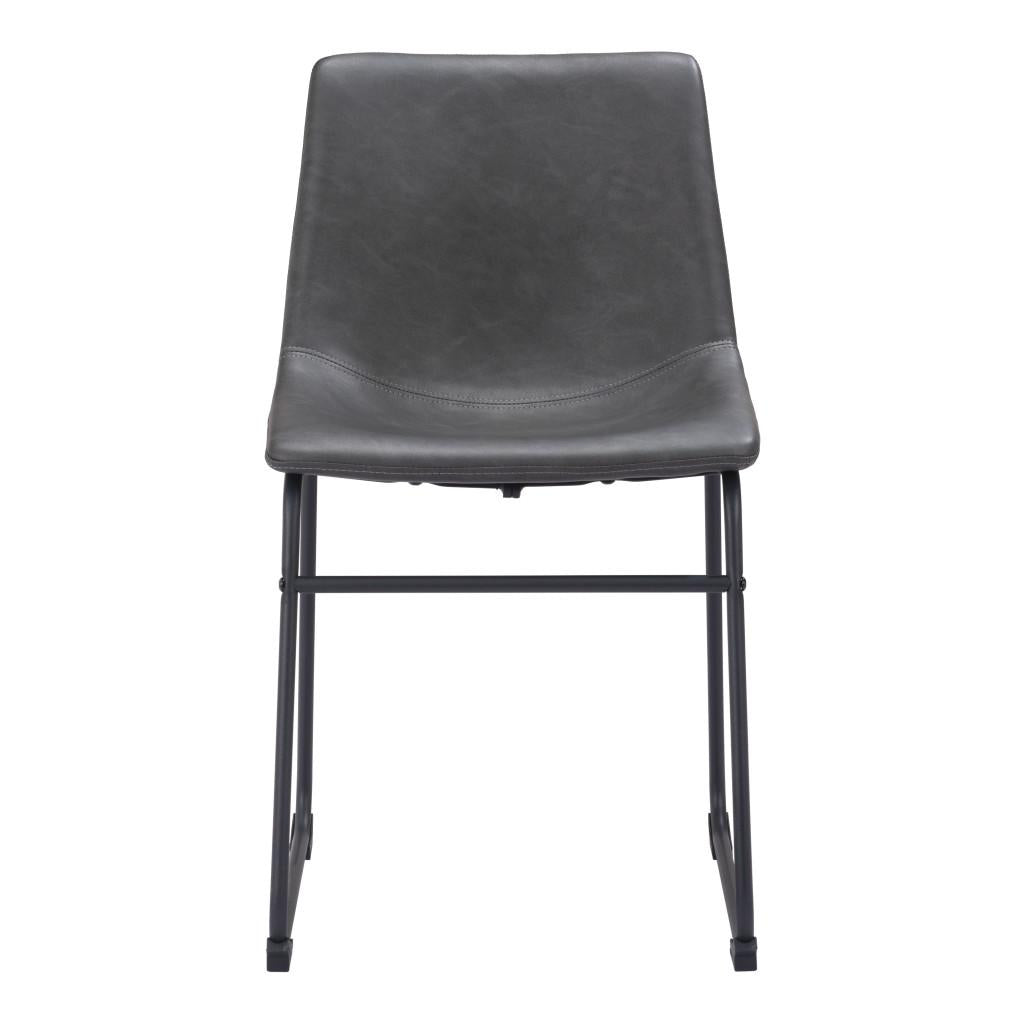 ZUO Smart Dining Chair (Set of 2) Charcoal