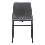 ZUO Smart Dining Chair (Set of 2) Charcoal