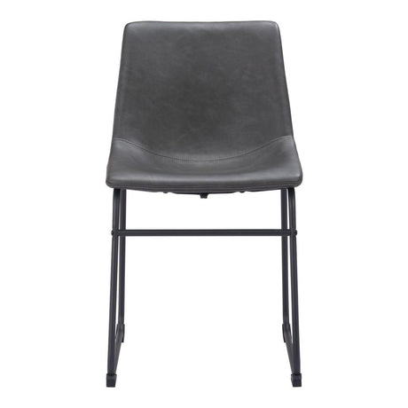 ZUO Smart Dining Chair (Set of 2) Charcoal
