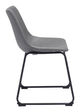 ZUO Smart Dining Chair (Set of 2) Charcoal