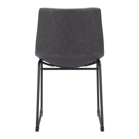 ZUO Smart Dining Chair (Set of 2) Charcoal