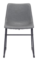 ZUO Smart Dining Chair (Set of 2) Charcoal