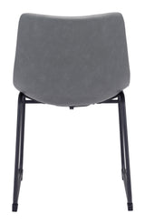 ZUO Smart Dining Chair (Set of 2) Charcoal