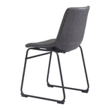 ZUO Smart Dining Chair (Set of 2) Charcoal