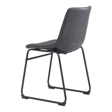 ZUO Smart Dining Chair (Set of 2) Charcoal