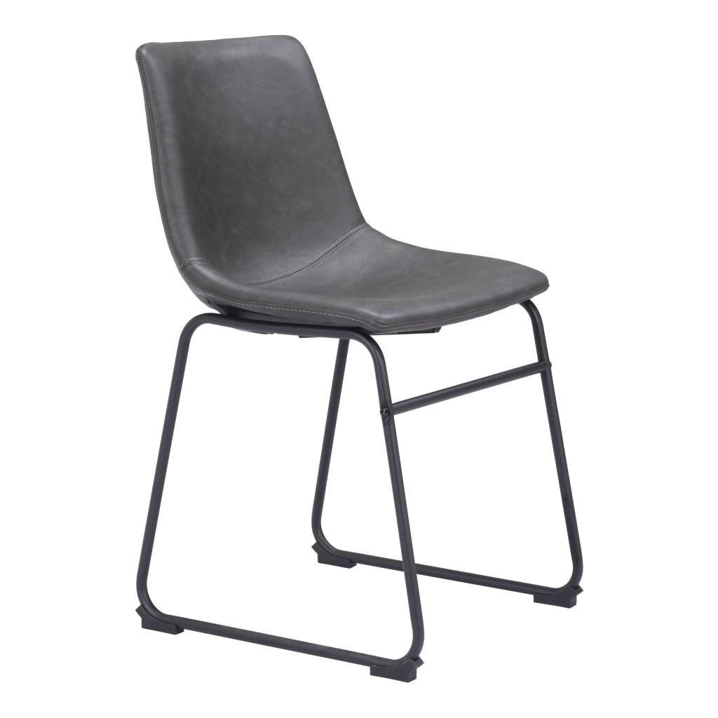 ZUO Smart Dining Chair (Set of 2) Charcoal