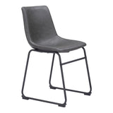 ZUO Smart Dining Chair (Set of 2) Charcoal