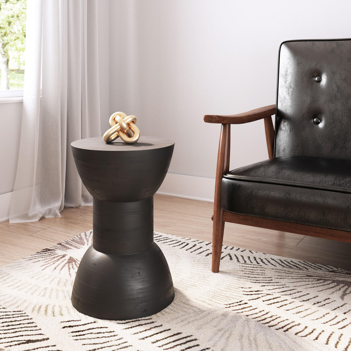 ZUO Wisdom Side Table Black