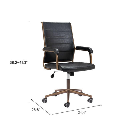 ZUO Auction Office Chair Vintage Black