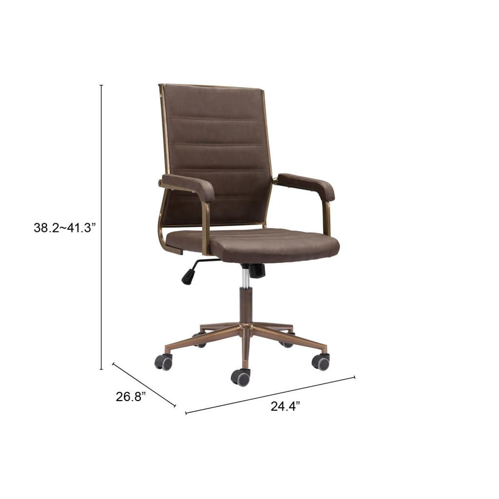 ZUO Auction Office Chair Espresso