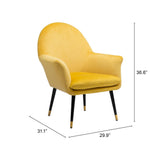 ZUO Alexandria Accent Chair Yellow
