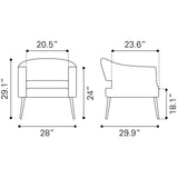 ZUO Berkeley Accent Chair Vintage Brown