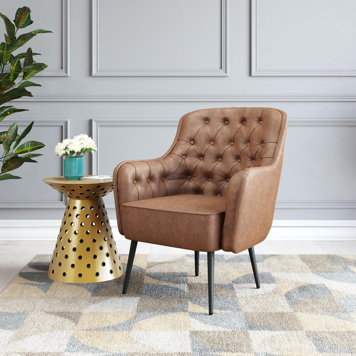 ZUO Tasmania Accent Chair Vintage Brown