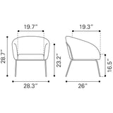 ZUO Quinten Accent Chair Vintage Brown