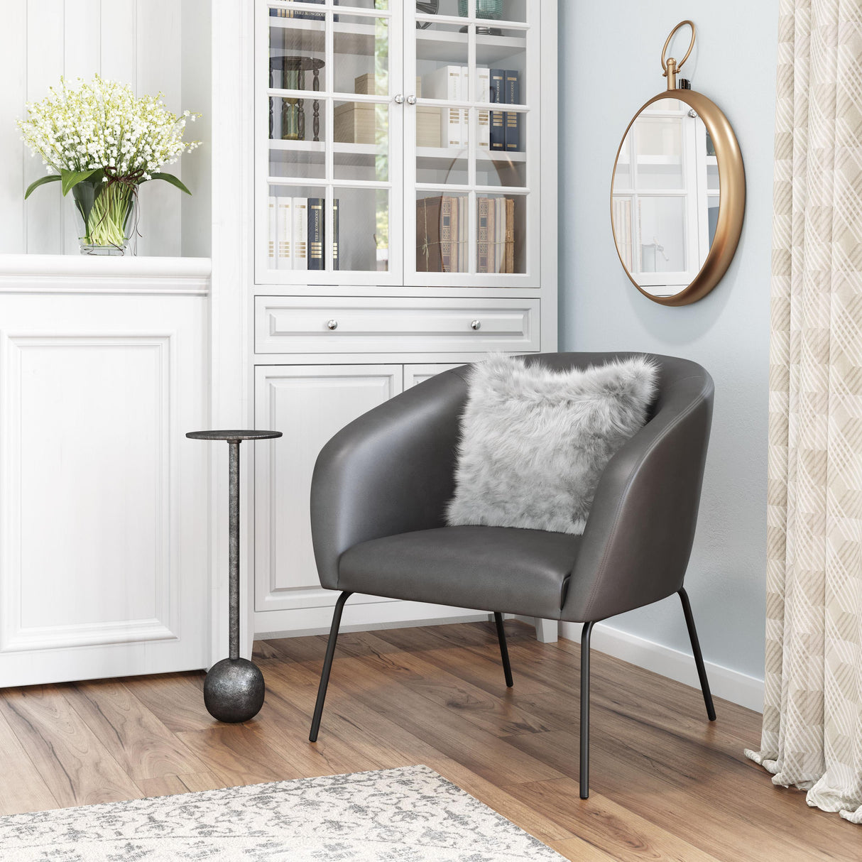 ZUO Quinten Accent Chair Vintage Gray