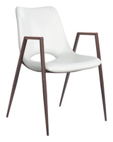 ZUO Desi Dining Chair (Set of 2) White & Walnut