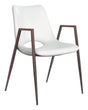 ZUO Desi Dining Chair (Set of 2) White & Walnut