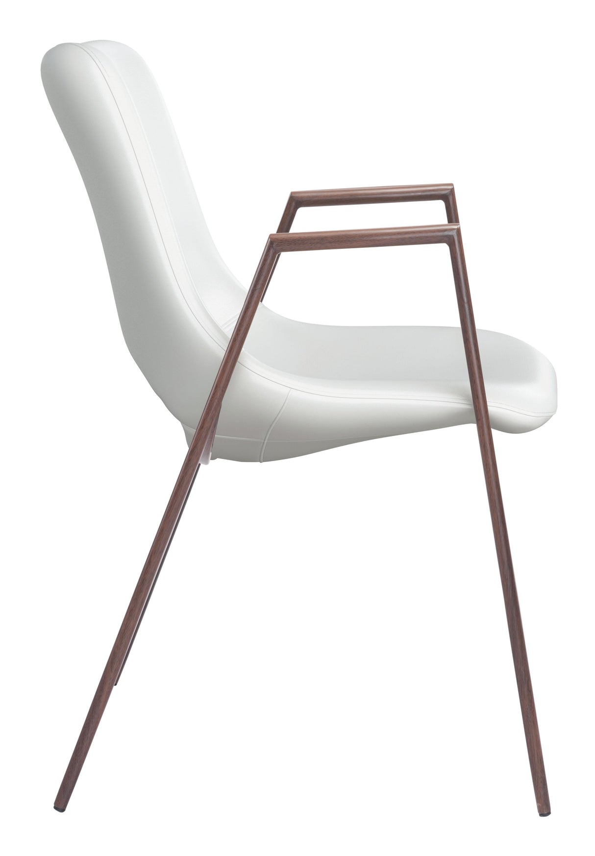 ZUO Desi Dining Chair (Set of 2) White & Walnut