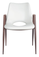 ZUO Desi Dining Chair (Set of 2) White & Walnut
