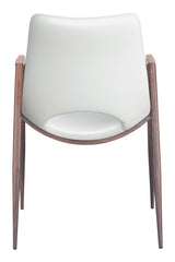 ZUO Desi Dining Chair (Set of 2) White & Walnut