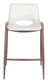 ZUO Desi Counter Stool (Set of 2) White & Walnut