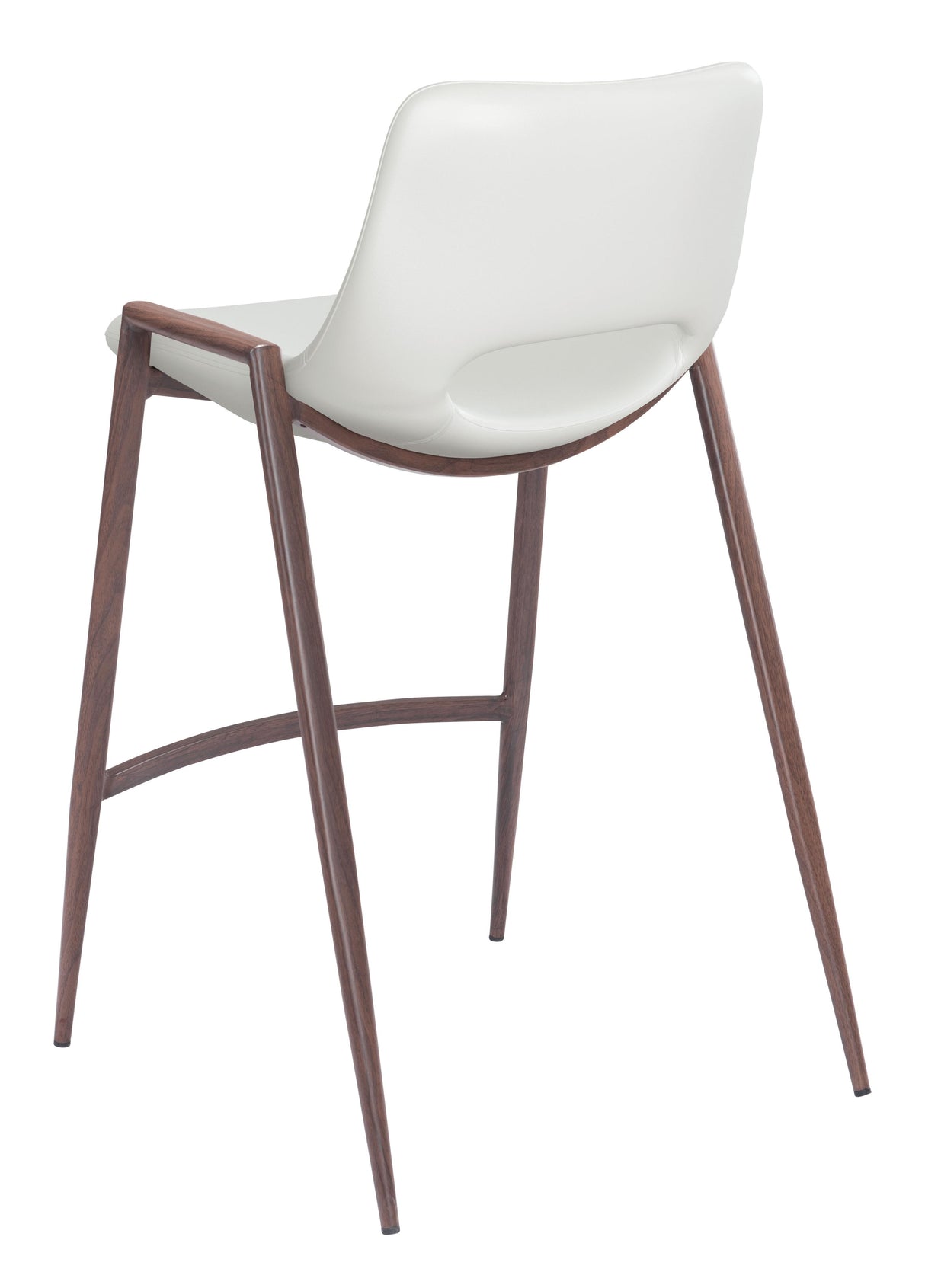 ZUO Desi Counter Stool (Set of 2) White & Walnut