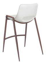 ZUO Desi Counter Stool (Set of 2) White & Walnut