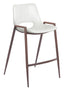 ZUO Desi Counter Stool (Set of 2) White & Walnut