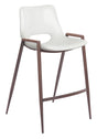 ZUO Desi Counter Stool (Set of 2) White & Walnut