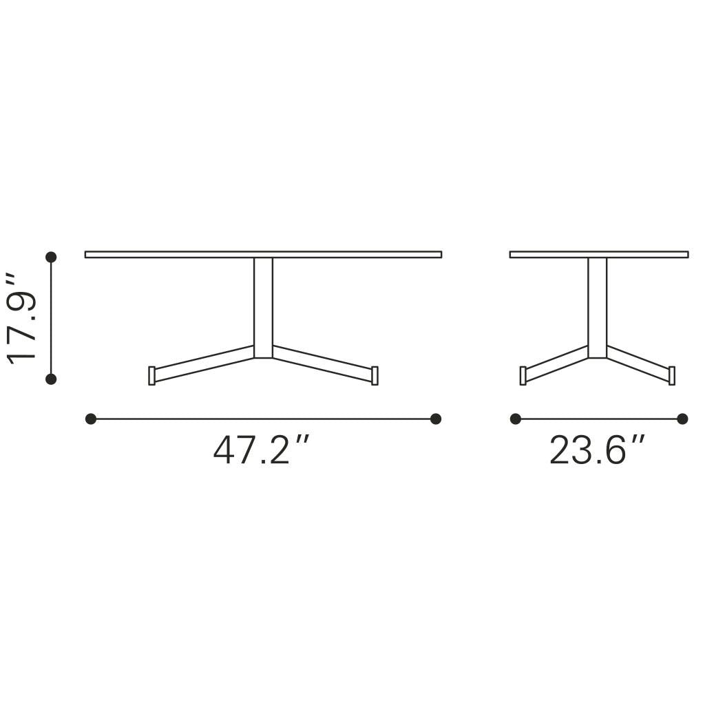 ZUO Mazzy Coffee Table Brown