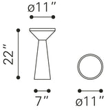 ZUO Omni Side Table Black