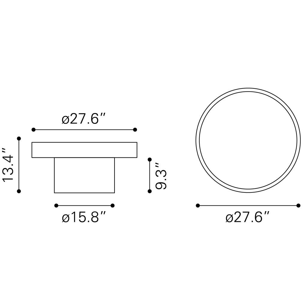 ZUO Watson Coffee Table Black