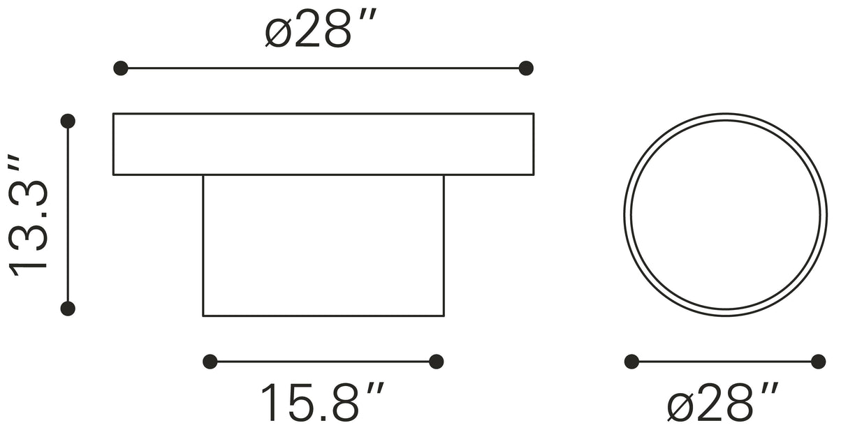 ZUO Watson Coffee Table Black