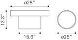 ZUO Watson Coffee Table Black