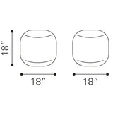 ZUO Lillian Ottoman Black