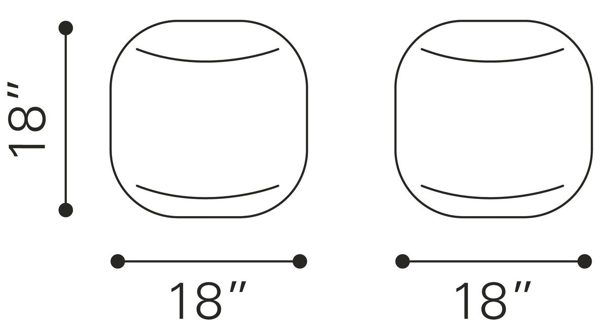 ZUO Lillian Ottoman Black