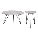 ZUO Kerris Coffee Table Set (2-Piece) Gray & Black
