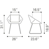 ZUO Miguel Dining Chair (Set of 2) White