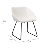 ZUO Miguel Dining Chair (Set of 2) White