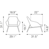 ZUO Manuel Accent Chair Gray