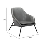 ZUO Manuel Accent Chair Gray