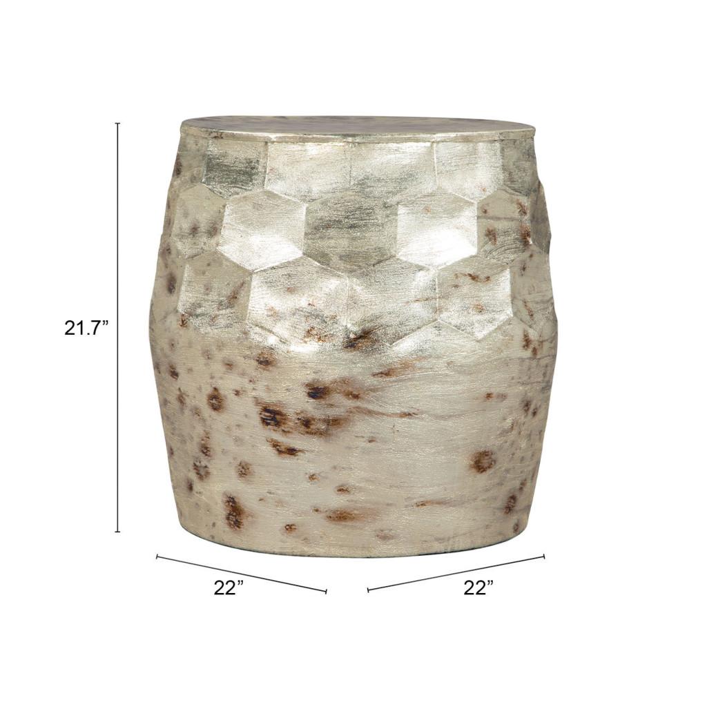 ZUO Pam Side Table Antique Beige