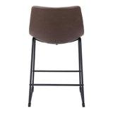 ZUO Smart Counter Stool (Set of 2) Vintage Espresso