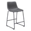 ZUO Smart Counter Stool (Set of 2) Charcoal
