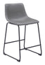 ZUO Smart Counter Stool (Set of 2) Charcoal