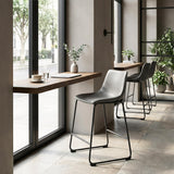 ZUO Smart Counter Stool (Set of 2) Charcoal