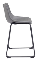 ZUO Smart Counter Stool (Set of 2) Charcoal