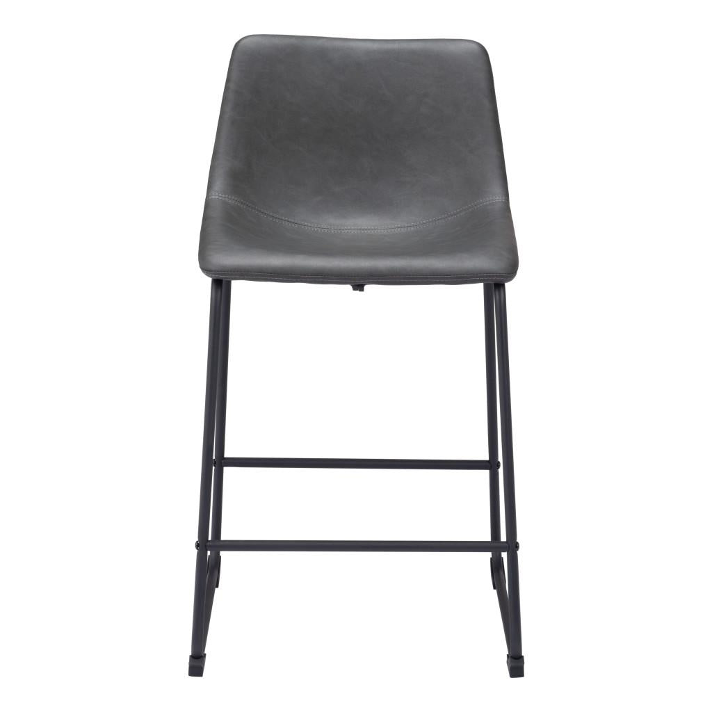 ZUO Smart Counter Stool (Set of 2) Charcoal