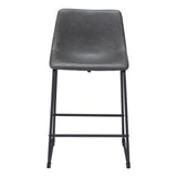 ZUO Smart Counter Stool (Set of 2) Charcoal