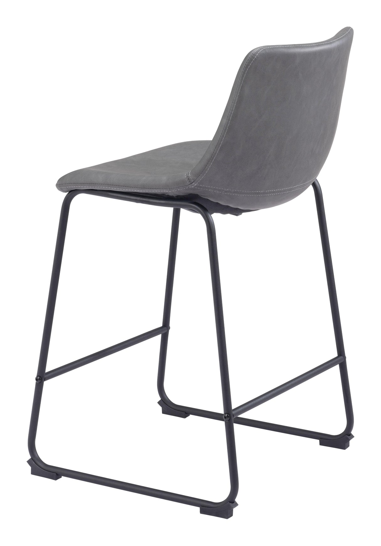 ZUO Smart Counter Stool (Set of 2) Charcoal